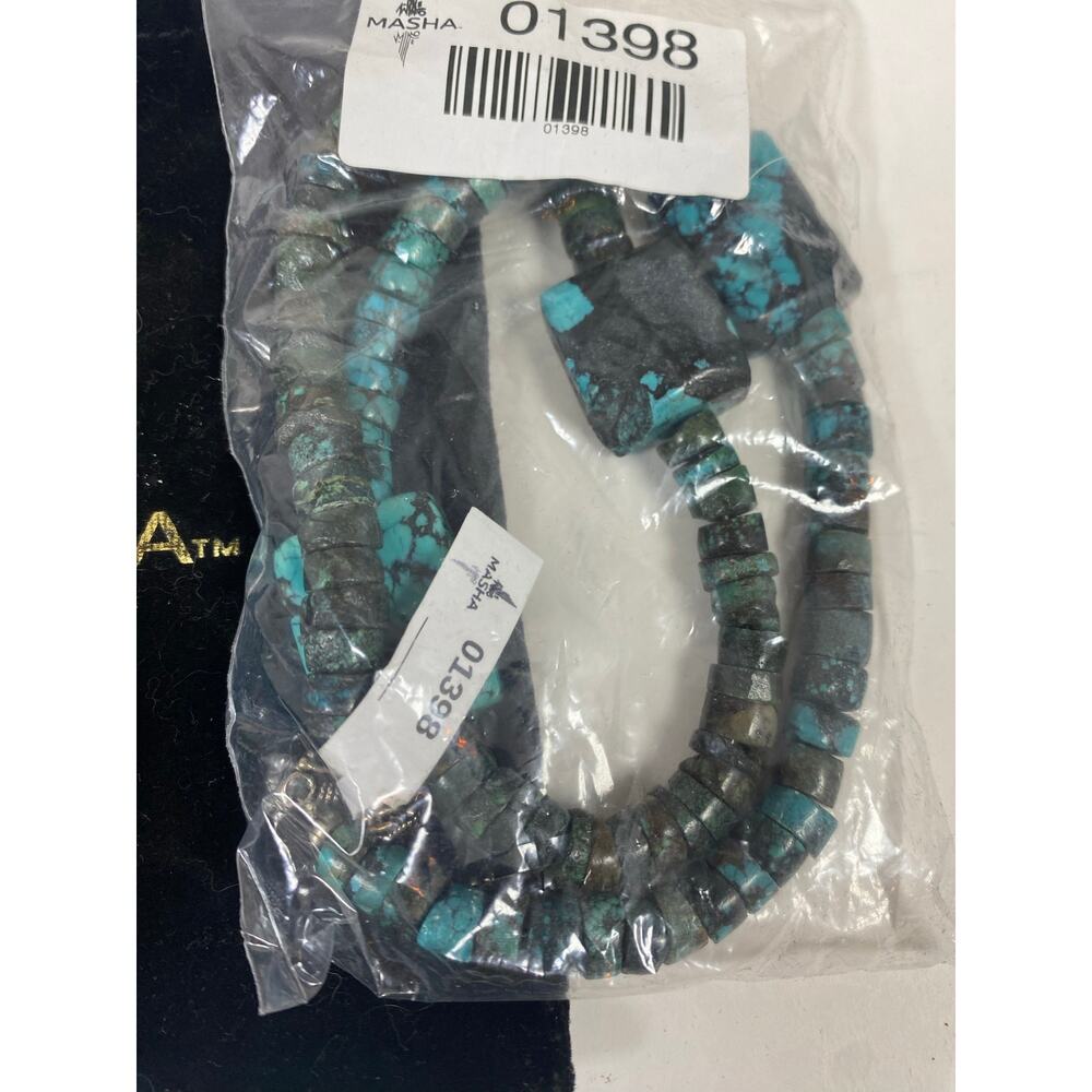 Masha Navajo Blue Turquoise Necklace Southwestern